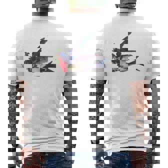 レトロ レディース ヴィンテージ メンズ ツバメ タトゥー デザイン メンズTシャツ バックプリント - Kawaiitshirt