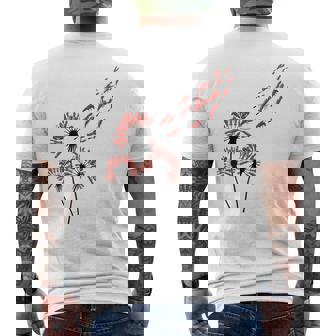 ロブスター愛好家のためのフラワータンポポロブスターシャツ メンズTシャツ バックプリント - Kawaiitshirt