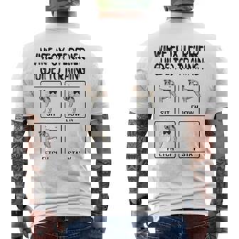 ワイヤーフォックステリアガイド 犬の服従を訓練する メンズTシャツ バックプリント - Kawaiitshirt