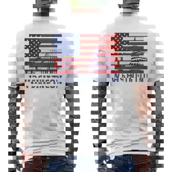 ワシントンdc アメリカ国旗tシャツ メンズTシャツ バックプリント - Kawaiitshirt