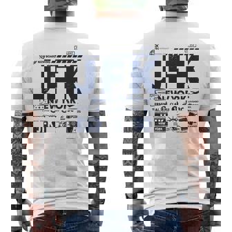 ヴィンテージ ニューヨーク Jfk 空港コード トラベルデイ レトロ Nyc 長袖tシャツ メンズTシャツ バックプリント - Kawaiitshirt