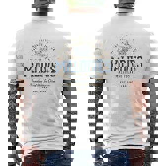 ヴィンテージ モルディブ レトロ メンズTシャツ バックプリント - Kawaiitshirt