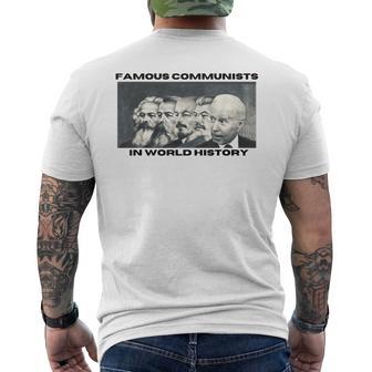 世界史で有名な反バイデン共産主義者 メンズTシャツ バックプリント - Kawaiitshirt