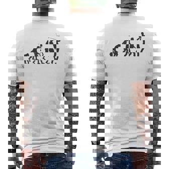人類の進化 ネタ ゴルファー ゴルフ ゴルフ好き ゴルフファン おもしろ ゴルフ部 メンズTシャツ バックプリント - Kawaiitshirt