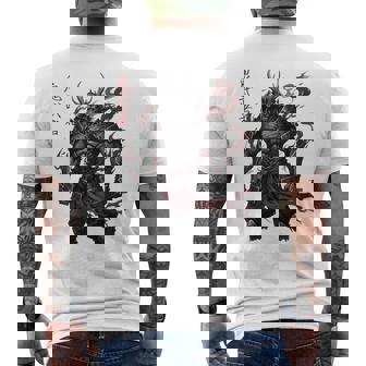 侍戦士 鬼 ダークファンタジー 日本漫画 メンズTシャツ バックプリント - Kawaiitshirt