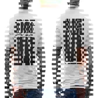 反戦 平和 イスラエル パレスチナ ウクライナ ロシア リビア シリア イエメン クルド トルコ No More War メンズTシャツ バックプリント - Kawaiitshirt