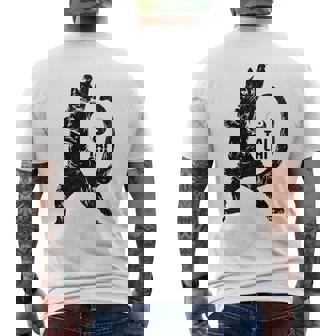 太極拳の練習をしている陽気な猫 陰陽 長袖tシャツ メンズTシャツ バックプリント - Kawaiitshirt