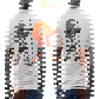 愉快なダビングプードル カナダ アイスホッケーファン ウィンタースポーツ メンズTシャツ バックプリント - Kawaiitshirt