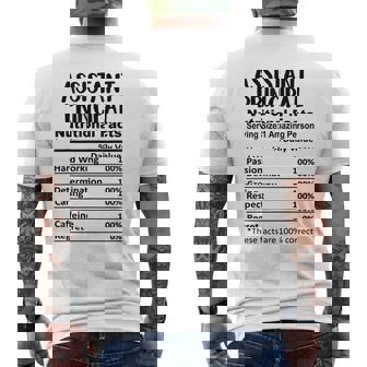 教頭栄養成分表おかしい メンズTシャツ バックプリント - Kawaiitshirt