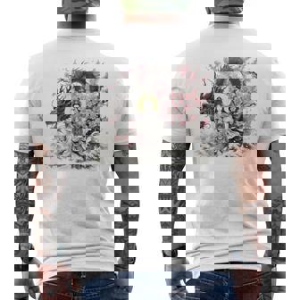 日本 浮世絵 観音菩薩 竜 桜 波 バックプリント 長袖tシャツ メンズTシャツ バックプリント - Kawaiitshirt