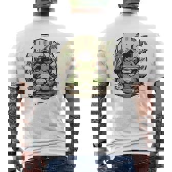 日本の不機嫌なカエル浮世絵 アニメ 日本アート メンズTシャツ バックプリント - Kawaiitshirt