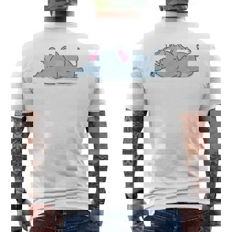 眠っている象 メンズTシャツ バックプリント - Kawaiitshirt