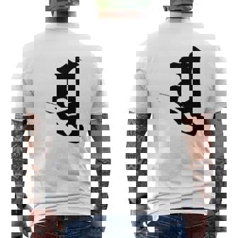 空海 白描 Kukai Hakubyou メンズTシャツ バックプリント - Kawaiitshirt