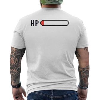絶不調を伝える ピクセルアートパロディデザイン メンズTシャツ バックプリント - Kawaiitshirt