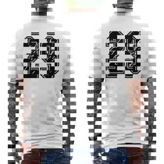 背番号 29 チーム短大スポーツ背番号付きユニフォーム メンズTシャツ バックプリント - Kawaiitshirt