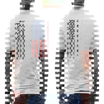 葉巻ウィスキーガン&フリーダム アメリカ国旗 7月4日 バック メンズTシャツ バックプリント - Kawaiitshirt