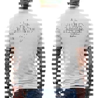 街 スカイライン 旅行 お土産 観光 横浜 日本 メンズTシャツ バックプリント - Kawaiitshirt