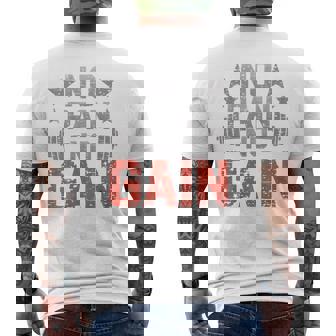 裏面にプリント No Pain No Gainign No Pain No Gain Meme メンズTシャツ バックプリント - Kawaiitshirt