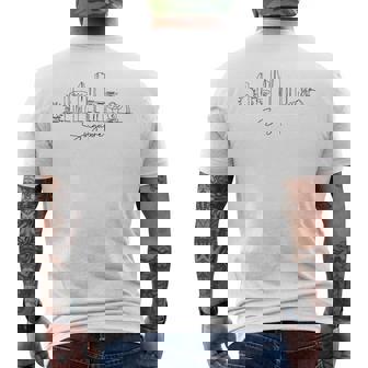 都市 スカイライン 旅行 お土産 観光 シンガポール メンズTシャツ バックプリント - Kawaiitshirt