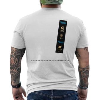 黒猫のウィズ 段ボールとウィズ C メンズTシャツ バックプリント - Kawaiitshirt
