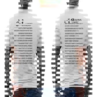 （背中側 バックプリント）314 円周率 パイ《数学》【変なデザイン屋さん】理数系 数字 面白い 長袖tシャツ メンズTシャツ バックプリント - Kawaiitshirt