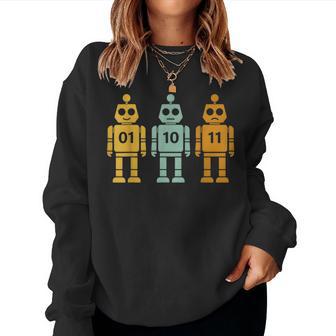 01 10 11 Robot Women Women Sweatshirt - Thegiftio UK