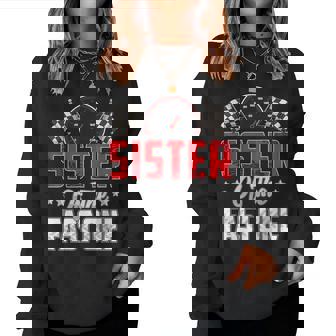 1 Year Old Racing Car Fast One Birthday 1St Family Sister Women Sweatshirt | Seseable UK