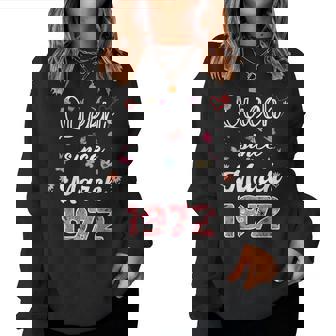 1972年3月より女王 花 1972年3月の誕生日 レディーススウェットシャツ - Kawaiitshirt