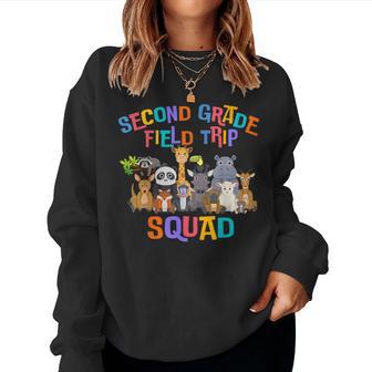 2Nd Second Grade Field Day Trip Squad 2025 Zoo Animal Women Sweatshirt - Thegiftio UK