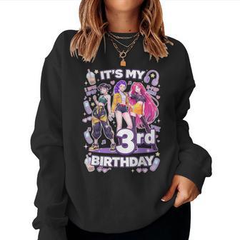 3Rd Birthday 3 Year Old Girl Korean Pop Kpop Bday Party Women Sweatshirt - Thegiftio