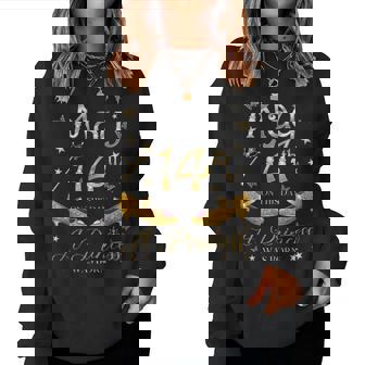 5月14日 プリンセスが生まれた 5月14日 誕生日 女の子 長袖tシャツ レディーススウェットシャツ - Kawaiitshirt