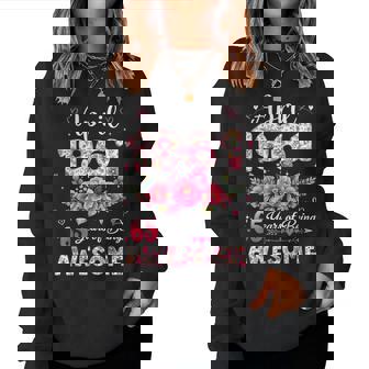 65歳 1961年4月 花柄 65歳 誕生日 男性 女性 レディーススウェットシャツ - Kawaiitshirt