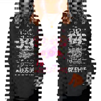 78歳 1948年4月 花柄 78歳 誕生日 男性 女性 レディーススウェットシャツ - Kawaiitshirt