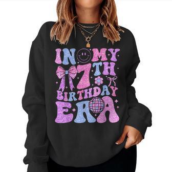 In My 7Th Birthday Era Girl 7 Year Old Coquette Bow Women Sweatshirt - Thegiftio UK