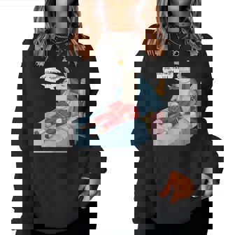 Alpaca Llama With Red Buffalo Plaid Pajamas Girl Boy Llama Women Sweatshirt - Thegiftio