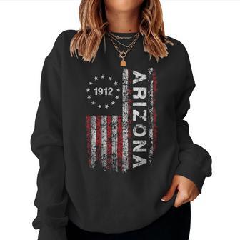 Arizona State Us Flag Vintage For Youth Women Sweatshirt | Mazezy