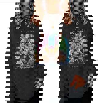 Armadillo Woman Colorful Watercolor Armadillo Women Sweatshirt | Mazezy