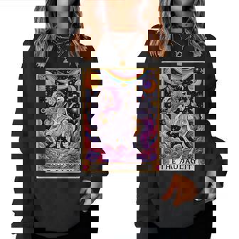 The Audacity Tarot Card Cute Rainbow Skeleton Unicorn Lover Women Sweatshirt - Monsterry