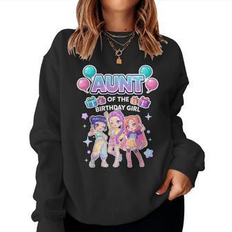 Aunt Of The Birthday Girl Cute Chibi Korean Pop Women Sweatshirt - Thegiftio