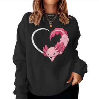 Axolotl Für Damen Mädchen Kinder Axolotl Herz Sweatshirt Frauen - Geschenkecke