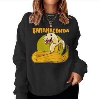 Bananacondachlange Mit Banana Pyjama Anaconda Python Sweatshirt Frauen - Geschenkecke