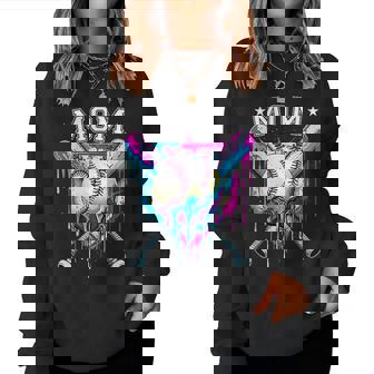 Baseball Ice Cream Drip Mom Of The Birthday Boy Family Women Sweatshirt | Mazezy