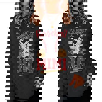 Baseball Mimi Baseball Player Grandma Baseball Game Day Women Sweatshirt | Seseable FR