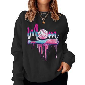 Baseball Mom Ice Cream Drip Mother's Day Baseball Mama Women Sweatshirt - Thegiftio UK