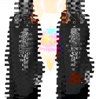 Basketball Ice Cream Drip For Boys Girls Youth Basketball Women Sweatshirt | Seseable FR