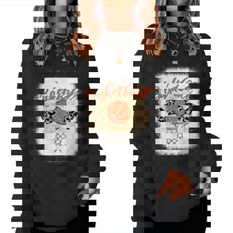 Basketball Mom Bleached Leopard 母の日 バスケットボール ママ レディーススウェットシャツ - Kawaiitshirt