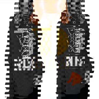 Basketball Mom Game Day Basketball Season Mama Girl Gold Women Sweatshirt - Monsterry