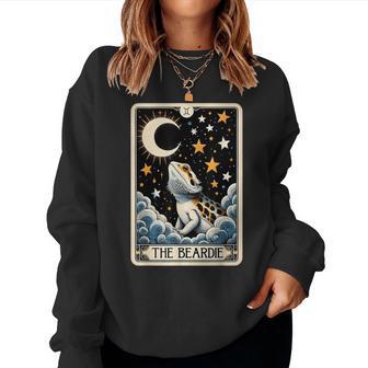 Bearded Dragon Tarot Card Beardie Mom Beardie Dad Women Women Sweatshirt - Thegiftio UK