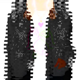 Bestie Heart Hands Girl Friends Best Friend Women Sweatshirt - Monsterry