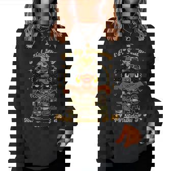 Birthday Aries Queen Camo Black Woman African Zodiac Afro Women Sweatshirt - Seseable